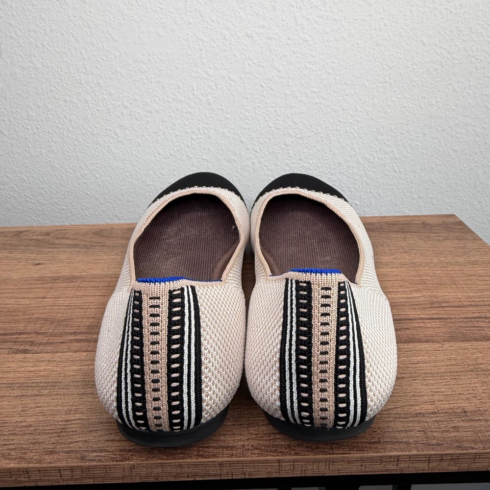 Rothy's The Square Tuxedo Flats Womens 11 Minimalist Knit Workwear Travel Shoes - Picture 6 of 10